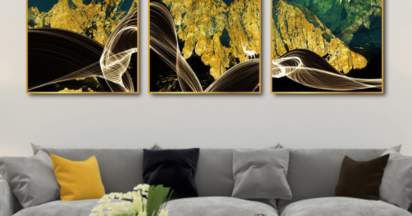 Tranh Treo Tường Cảnh Rừng Đêm Trừu Tượng