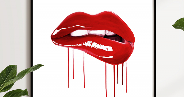Tranh Treo Tường Phong Cách Pop Art Lips
