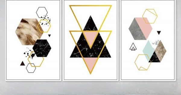 Tranh Nghệ Thuật Trừu Tượng Hình Học Cách Điệu