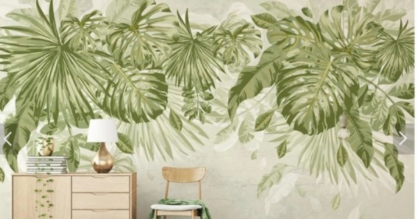 Tranh Dán Tường Lá Xanh 2