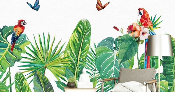 Tranh Dán Tường Lá Xanh Thiên Nhiên 3