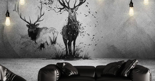 Tranh Dán Tường Nai Rừng