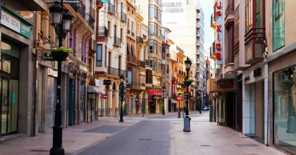 Tranh Dán Tường Phố Thương Mại Castellon Ở Tây Ban Nha