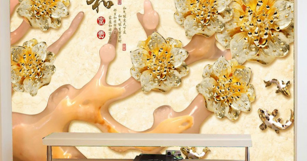 Tranh Dán Tường Hoa Sứ 3D