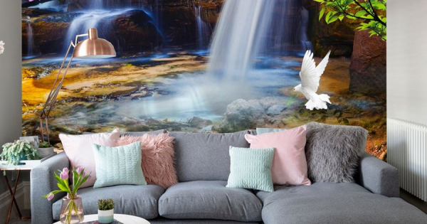 Tranh Dán Tường 3D Thác Nước 4