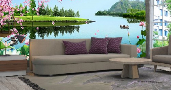 Tranh Dán Tường Thiên Nhiên Sông Nước 2