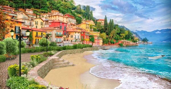 Tranh Dán Tường Bờ Biển Châu Âu