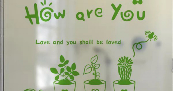 Decal Dán Kính Những Chậu Hoa
