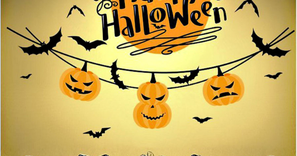 Decal Trang Trí Dây Treo Bí Đỏ Halloween