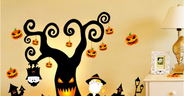Decal Trang Trí Halloween Cây Kinh Dị