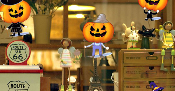 Decal Trang Trí Halloween Bí Đỏ Vui Vẻ