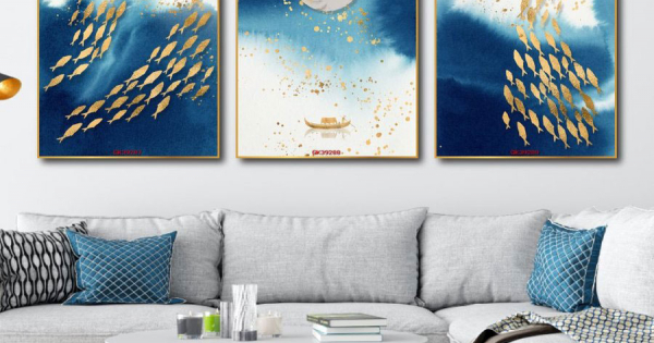 Tranh Treo Tường Cá Vàng Nghệ Thuật