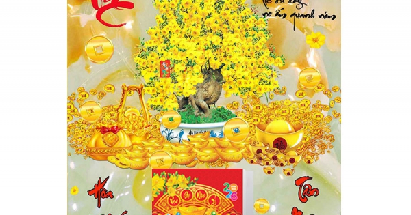 Lịch Gỗ Treo Tường Laminate Tráng Gương 2026 (40x60 cm) - Cây Mai Vàng (TV03) - In Quảng Cáo Logo Theo Yêu Cầu