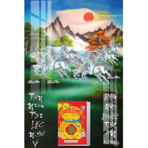 Lịch Gỗ Treo Tường Laminate Tráng Gương 2026 (40x60 cm) - Dành Cho Tiệm Vàng 22 (TV38)