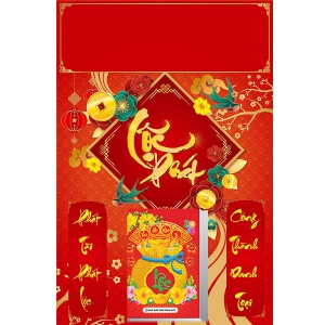 Lịch Gỗ Treo Tường Laminate Tráng Gương 2026 (40x60 cm) - Lộc Phát