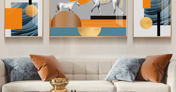 Tranh Treo Tường 3D Chú Ngựa Nghệ Thuật 3