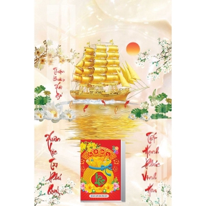 Lịch Gỗ Treo Tường Laminate Tráng Gương 2026 (40x60 cm) - Thuận Buồm Xuôi Gió (TV24)
