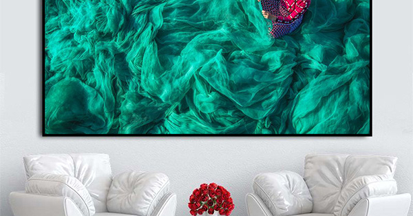 Tranh Treo Tường Làng Chài Đan Lưới