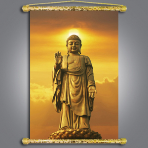 Tranh Liễn Phật Giáo - Phật A Di Đà 01 - Vải Canvas Cao Cấp
