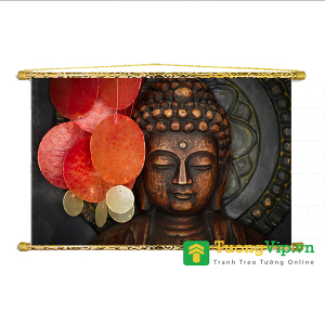 Tranh Liễn Phật Giáo - Phật An Nhiên - Vải Canvas Cao Cấp