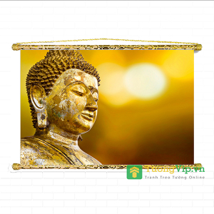 Tranh Liễn Phật Giáo - Phật An Nhiên 02 - Vải Canvas Cao Cấp