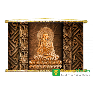 Tranh Liễn Phật Giáo - Phật Thích Ca Mâu Ni 04 - Vải Canvas Cao Cấp
