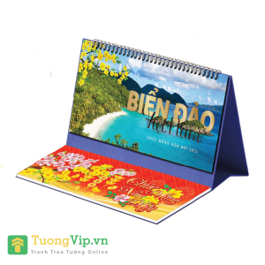 Lịch Để Bàn Ngang 2024 Có Note (12x25 cm) - Biển Đảo Việt Nam - KVTV259B