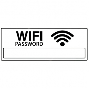 Biển Hiệu Dán Tường Ghi Password Wifi (10x25cm)