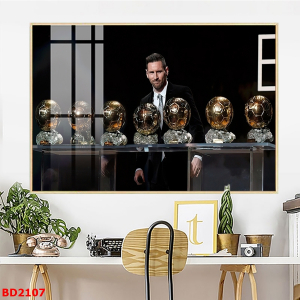 Tranh Treo Tường Cầu Thủ Bóng Đá Lionel Messi - Quả Bóng Vàng