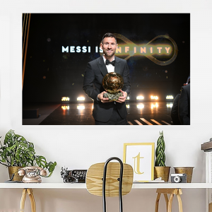 Tranh Treo Tường Cầu Thủ Bóng Đá Lionel Messi - Quả Bóng Vàng 02