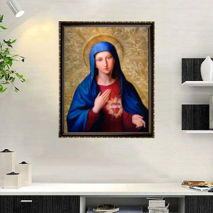 Tranh Canvas Đức Mẹ Maria Đóng Khung Cao Cấp