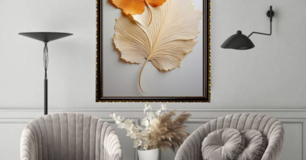 Tranh Canvas Treo Tường Hoa Lá Nghệ Thuật Đóng Khung Cao Cấp 02