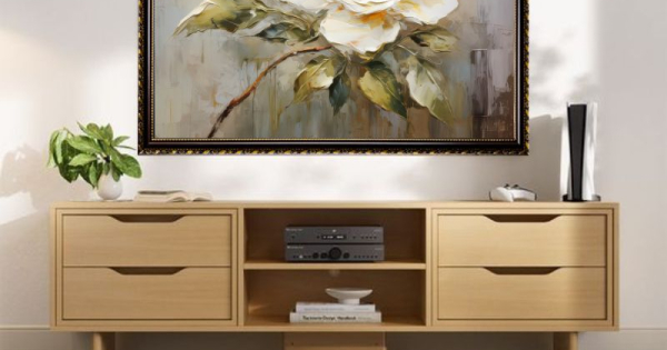 Tranh Canvas Treo Tường Hoa Nghệ Thuật Đóng Khung Cao Cấp 03