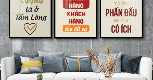 Tranh Treo Tường Slogan Tạo Động Lực Bộ 3 Tấm 03 (5 Mẫu)