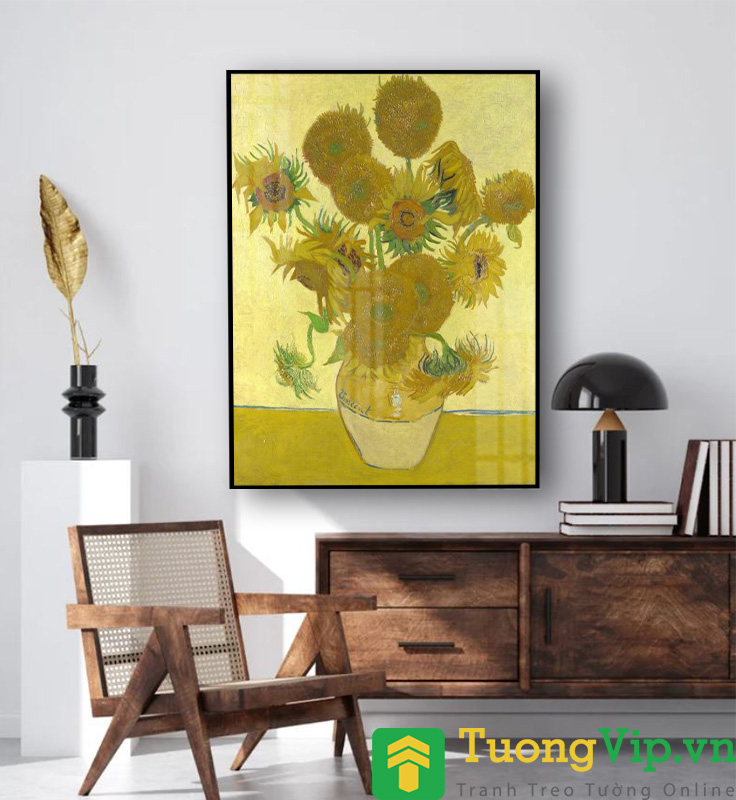 Tranh Treo Tường Tĩnh Vật Hoa Hướng Dương - Sunflowers (Phiên Bản Thứ 4, Tháng 8, 1888) By Vincent Van Gogh