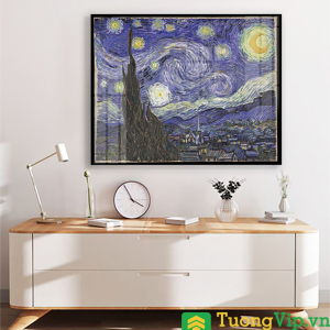 Tranh Treo Tường Đêm Đầy Sao - The Starry Night (Tháng 6, 1889) By Vincent Van Gogh