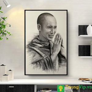 Tranh Treo Tường Hành Trình Bước Chân Phật Giáo - Sư Thầy Thích Minh Tuệ 01