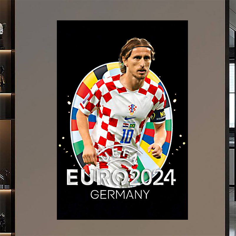 Tranh Treo Tường Cầu Thủ Bóng Đá Nổi Tiếng Luka Modrić - Euro 2024