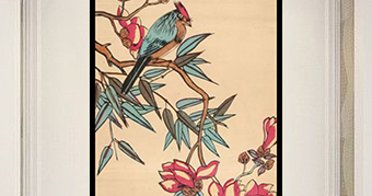 Tranh Treo Tường Nghệ Thuật Đông Hồ Cách Tân - Hoa Lá Và Chim