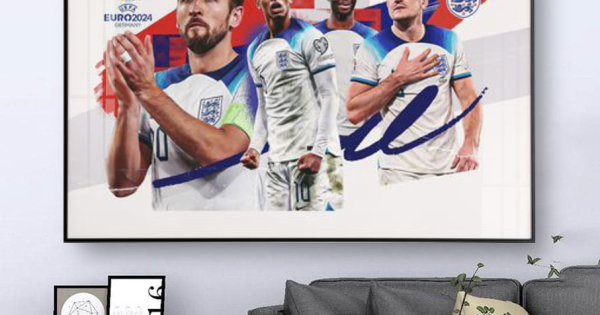 Tranh Treo Tường Bóng Đá Euro 2024 - Đội Tuyển Anh (2 Mẫu)