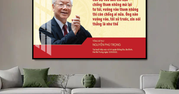 Tranh Treo Tường Bác Tổng Bí Thư Nguyễn Phú Trọng Kính Yêu 02