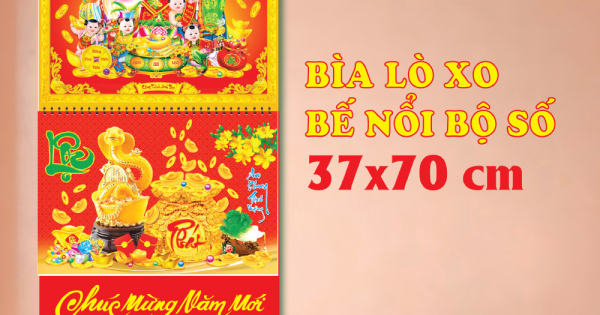 10 Mẫu Bìa Lịch 2025 Lò Xo Bế Nổi Bộ Số (37x70 cm) - TVKV208 - TVKV217 - In Quảng Cáo Logo Theo Yêu Cầu