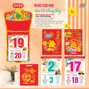 Lịch Bloc Cực Đại 2025 (25x35 cm) - Hoa Và Phong Thủy - TVKV03