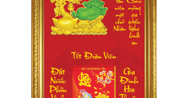 19 Mẫu Lịch Gỗ Chữ Nhỏ Cao Cấp 2025 Khung Đơn Vàng Dán Chữ Nổi (48x73 cm) - Tết Đoàn Viên