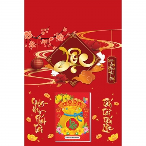 2 Mẫu Chữ Lộc - Lịch Treo Tường Laminate Tráng Gương 2026 (40x60 cm)