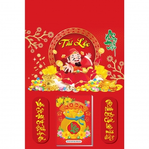 2 Mẫu Tài Lộc - Lịch Treo Tường Laminate Tráng Gương 2026 (40x60 cm)
