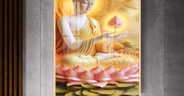 [TRANH PHẬT GIÁO] Tranh Treo Tường Phòng Thờ Phật Thích Ca Mâu Ni 01