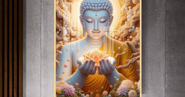 [TRANH PHẬT GIÁO] Tranh Treo Tường Phòng Thờ Phật A Di Đà 02