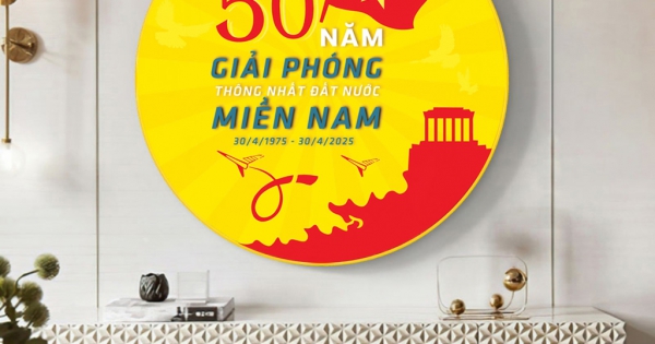 TRANH TRÒN KỶ NIỆM 50 NĂM GIẢI PHÓNG MIỀN NAM