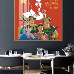Tranh Treo Tường Bác Hồ - Không Có Gì Quý Hơn Độc Lập Tự Do